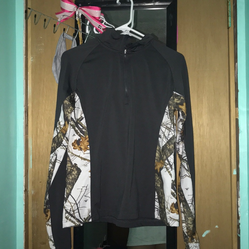 1/4 zip up camo pullover